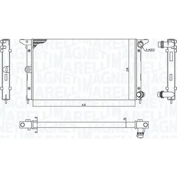 Chladič motoru Chladič, chlazení motoru MAGNETI MARELLI 350213194900