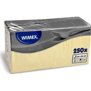 Papírový ubrousek Wimex papírové ubrousky koktejlové béžové 2-vrstvé 24 cm x 24 cm 250ks