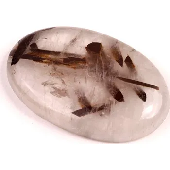 Korálek Kabošon Black Rutile č.2138 (40x26x7mm)