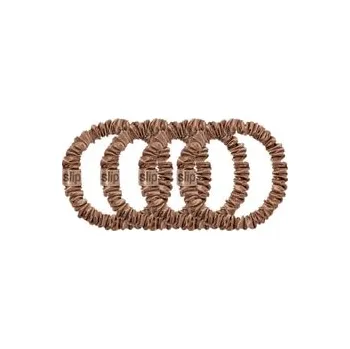 Slip Pure Silk Back To Basics Skinny Scrunchies Light Brown Gumička do vlasů
