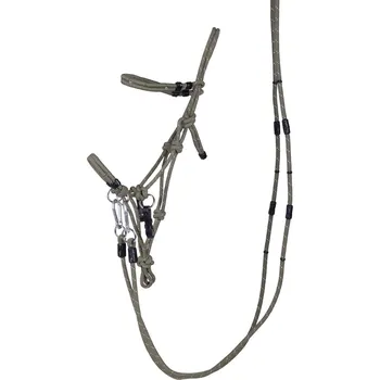 Vybavení pro koně Provazová uzdečka QHP - olivová, Cob