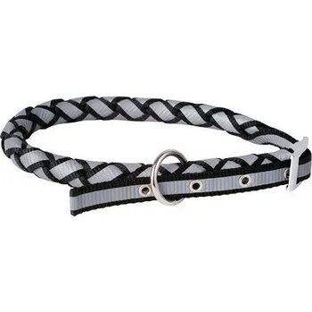 Obojek pro psa Obojek Doogy Reflecting Nylon - Black 20-27 cm x 10 mm