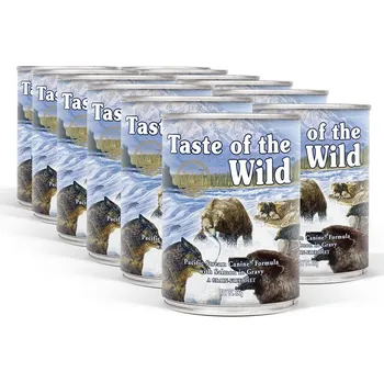 Krmivo pro psa PACK TASTE OF THE WILD Pacific Stream konzervy 12x390 g