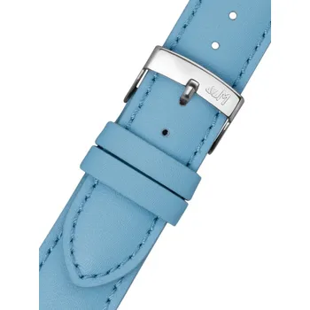 Řemínek na hodinky Kožený řemínek Morellato Grafic 0969087.168 M, modrý - 18 mm