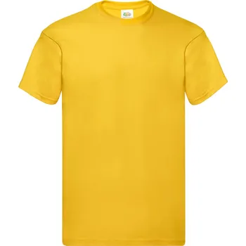 Pánské tričko Fruit of the Loom Pánské tričko Original T Velikost: XL, Barva: žlutá