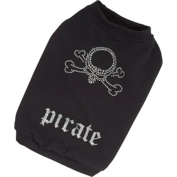 Obleček pro psa Mikina bavlněná lebka - černá S