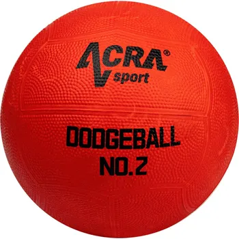 Acra ACRA Míč Rubber Dodgeball vybíjená červený vel. 2
