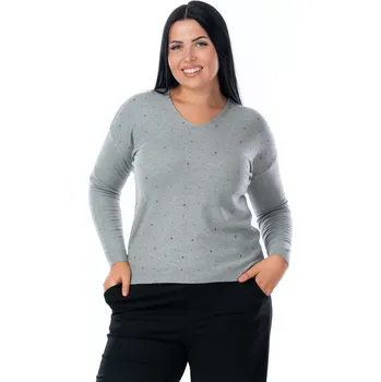 Dámský svetr Dámský svetřík MEGAN 44/46 Šedá