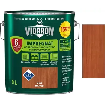Olej na dřevo Vidaron Impregnat ochranná impregnační lazura na dřevo V24 Mahagon 9L