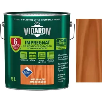 Olej na dřevo Vidaron Impregnat ochranná impregnační lazura na dřevo V06 Mahagon americký 9L