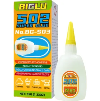 Vteřinové lepidlo 35 g Super silné lepidlo BIGLU 502 na kov, plast, keramiku, dřevo, gumu, papír a další povrchy