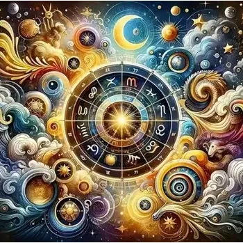 Diamantové malování Diamantové malování/Homfun - Astrologický kalendář + perleťové kamínky NOVINKA