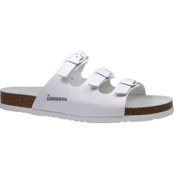 Dámské pantofle Letní vycházkové pantofle, Dr. Brinkmann, bílá: Bílá Syntetika 28 43 G - standardní šíře (5828-2824)