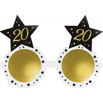 Brýle s hvězdami a číslem 20