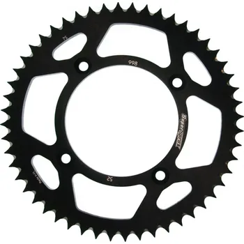 Řetězová sada pro motocykl Hliníková řetězová rozeta SUPERSPROX RAL-998:52-BLK černý 52 zubů, 428