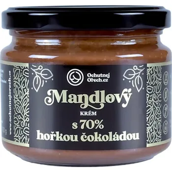 Potravina Ochutnej Ořech Mandlové máslo s 70% hořkou čokoládou 300 g