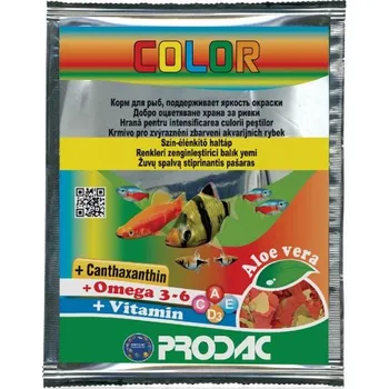 Krmivo pro rybičky Prodac - Color, 12g/sáček