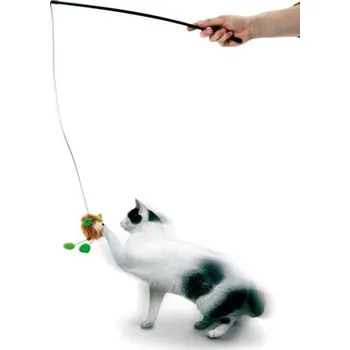 Hračka pro kočku Karlie Hračka škádlítko pro kočky s krtkem vydávající zvuk a Catnipem 50cm