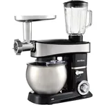 Multifunkční kuchyňský robot BestBerg BBR-2000BK / 2000 W / 6 l / 6 rychlostí / černá Sada na výrobu těstovin BRR-P ZDARMA