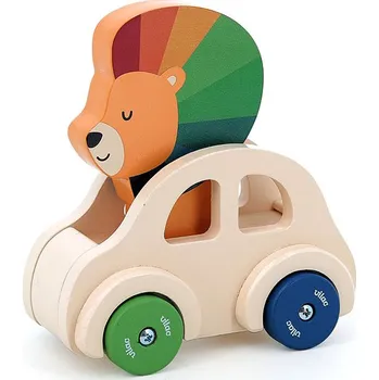 Dřevěná hračka Vilac Dřevěné autíčko s klaksonem Lev