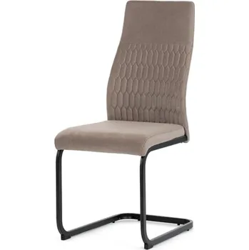 Jídelní židle AUTRONIC Židle jídelní DCL-X7018 CAP2, cappucino látka, černý kov