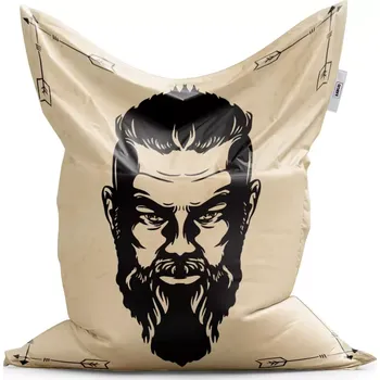 Sedací pytel Sablio Sedací vak Classic Vikingové Pergamen - 150x100 cm