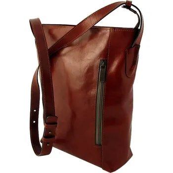 Kabelka Triton Kožená ručně šitá kabelka DITA - česká výroba; med