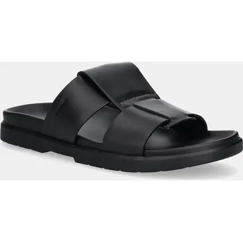Pánské pantofle Pantofle Calvin Klein LUG SANDAL DOUBLE T LTH HM0HM01734 černá 99X, EUR 41
