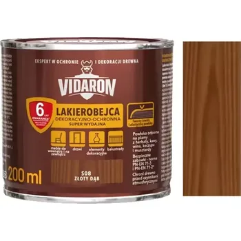 lazura Vidaron silnovrstvá lazura super vydatná S08 Dub zlatý 0,2L
