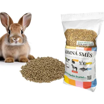 Krmivo pro hospodářské zvíře VKS Pohledští Dvořáci Králíček s kokcidiostatiky granule (Emanox; 25 kg)