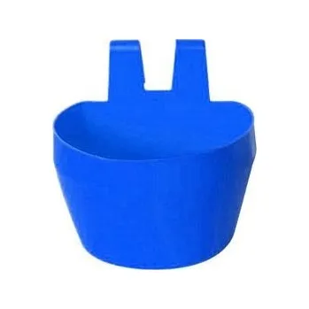 miska pro malé zvíře Miska na krmivo KRÁLÍK, závěsná 300ml plast, modrá