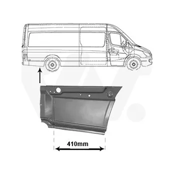 Blatník karosérie Boční stěna VAN WEZEL 3077144