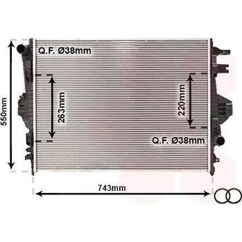 Chladič motoru Chladič, chlazení motoru VAN WEZEL 58002316
