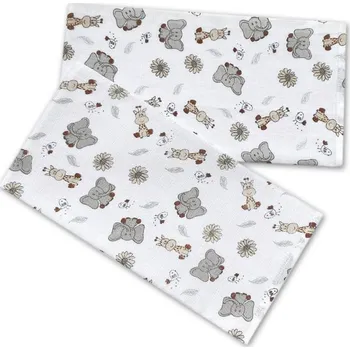 látková plena Dětské látkové pleny s potiskem 70x70 Zoo cream (5ks)