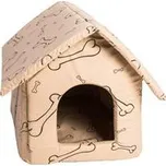 Bouda bavl.Kost béžovo/černá-rozklad rozklad 50 x 60 cm