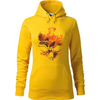 Dámská mikina DOBRÝ TRIKO Dámská mikina s potiskem Lebka a ptáci Velikost dámské mikiny: M, Barva: Žlutá