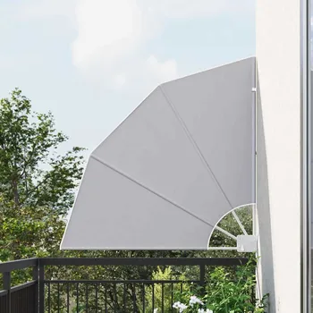 Markýza Zástěna na balkon Šedá 115 x 115 cm Polyester