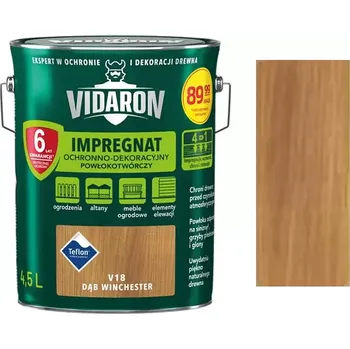 Olej na dřevo Vidaron Impregnat ochranná impregnační lazura na dřevo V18 Dub winchester 4,5L