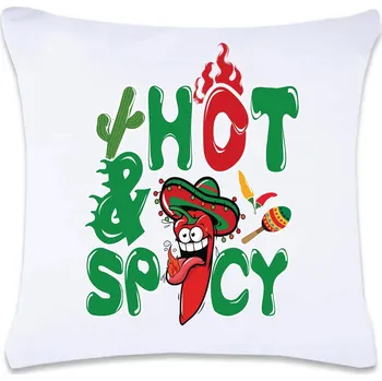 Dekorativní polštářek DOBRÝ TRIKO Polštář s potiskem 40 x 40 cm Chilli papričky Oboustranný tisk: NE