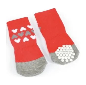 Obleček pro psa Camon PROTISKLUZOVÉ PONOŽKY 4 ks 4 cm 4 ks 4 cm červená