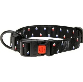 Obojek pro psa Karlie Obojek ASP Mix&Match černý motiv Trojúhelník L/XL 45-65cm 25mm