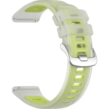 Řemínek na hodinky Silikonový řemínek Ricardo 20mm (pro Garmin Forerunner 570 (42mm) aj.), žlutý, Quick Release