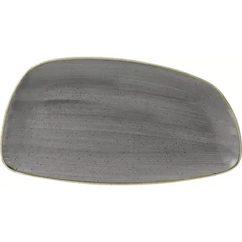 Talíř CHURCHILL Stonecast Peppercorn Grey Talíř mělký, geo, délka: 350 mm