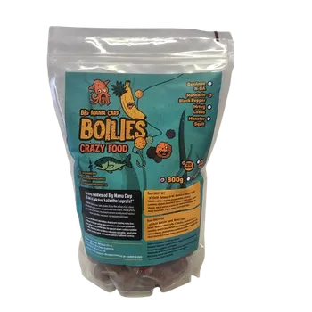 Boilies Big mama carp Hotové boilies Crazy Food Mandarin Black Pepper 20 mm 800 g