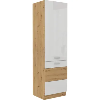 Kuchyňská skříňka Stolarz-Lempert Kuchyňská skříňka Artisan bílý lesk - 60 LO-210 2F pro zabudování lednice