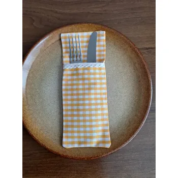 Příbor Kapsa na příbory žlutá kostka 0,5