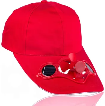Solární čepice s větráčkem Barva: Červená