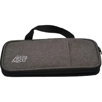 Penál GRAPH'IT Šedý textilní penál na pastelky a příslušenství