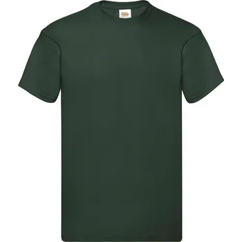 Pánská móda Fruit of the Loom Pánské tričko Original T Velikost: XL, Barva: lahvově zelená