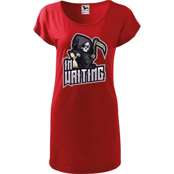Dámské tričko DOBRÝ TRIKO Dámské tričko/šaty Im waiting Velikost: S, Barva: Červená